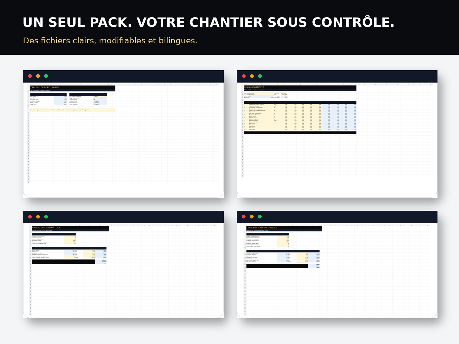 Aperçu du pack Chantier Pro Santos